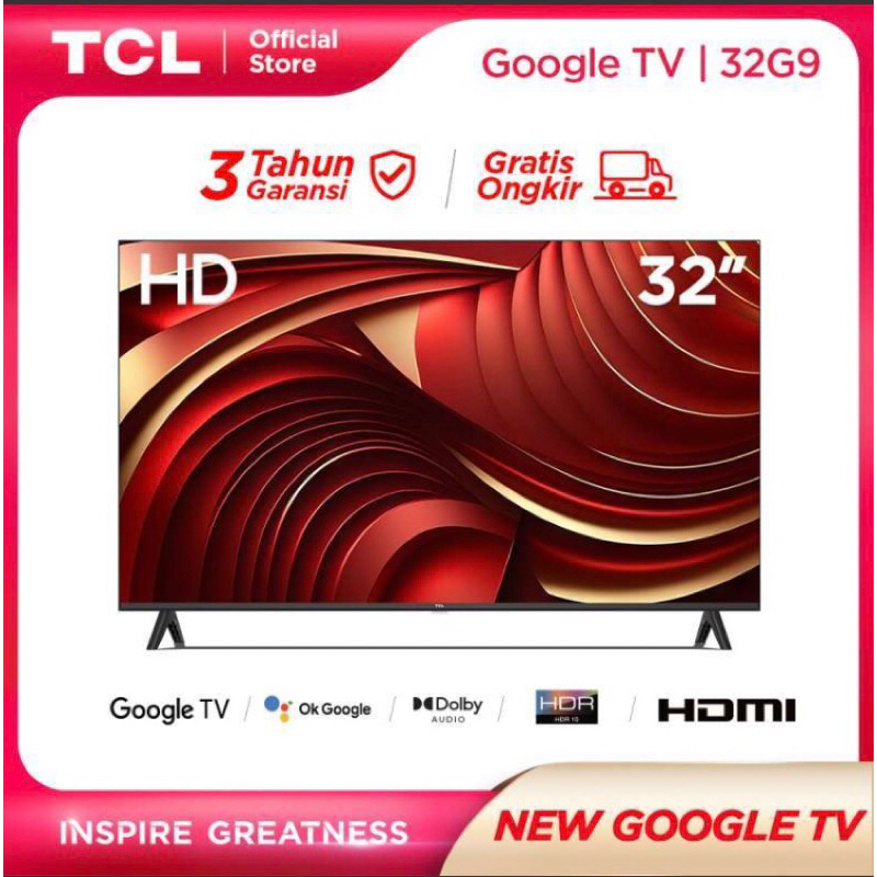 GOOGLE TV 32 inch TCL 32G9 hdmi wifi dolby audio 2023