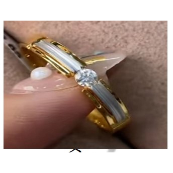 6216 - Cincin couple wedding tunangan Titanium Stainless Steel 316L anti karat harga grosir bisa bayar di tempat gratus kotak cincin love