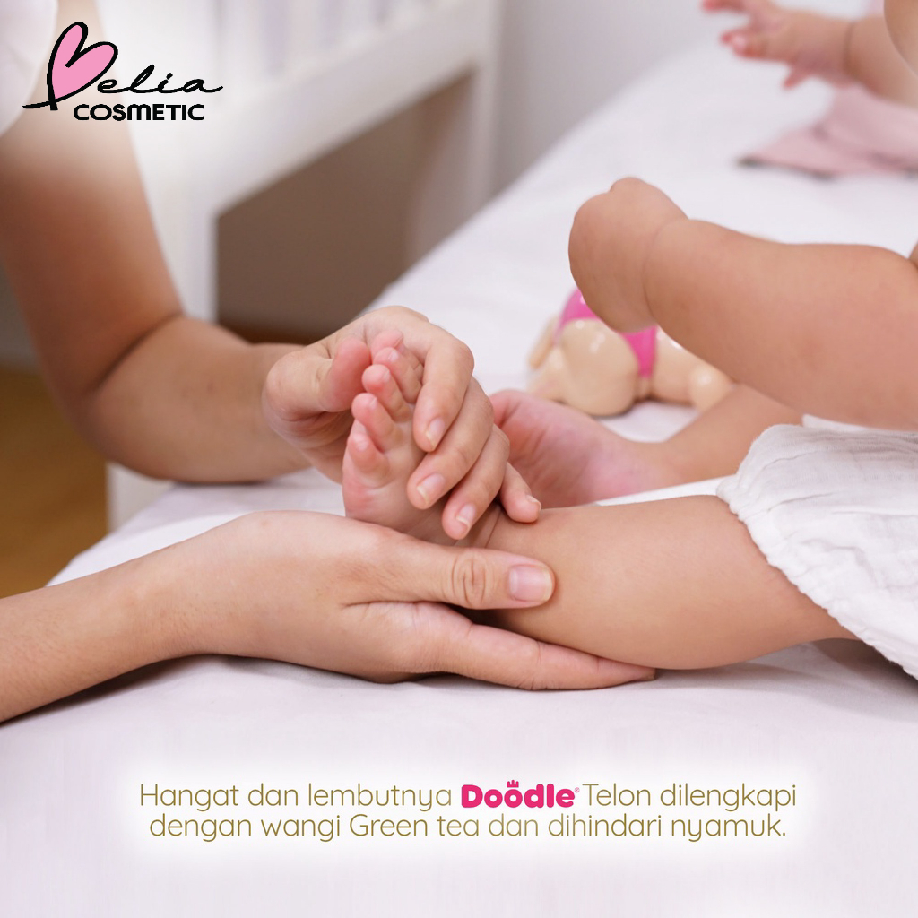 ❤ BELIA ❤ DOODLE Exclusive Minyak Telon Plus wangi Greentea 10ml | 60 ml |100ml Untuk Bayi dan Anak