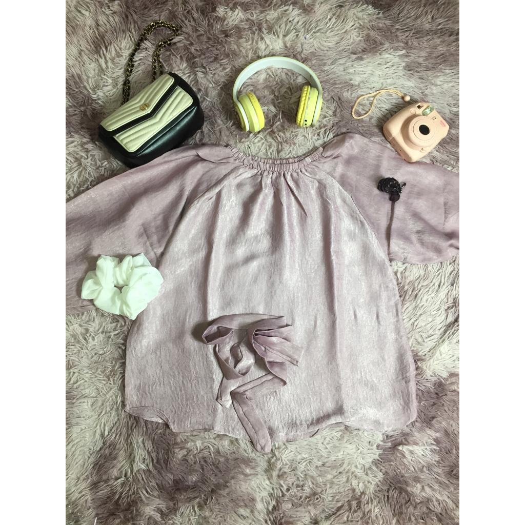 SELLY BLOUSE ATASAN WANITA PREMIUM BAHAN SHIMMER SILK SOFT PREMIUM