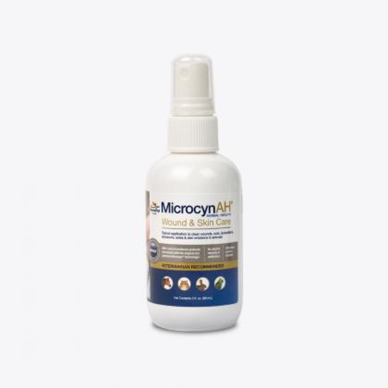 Obat luka hewan Microcynah wound & skin care / pembersih luka hewan / betadine hewan / masalah kulit