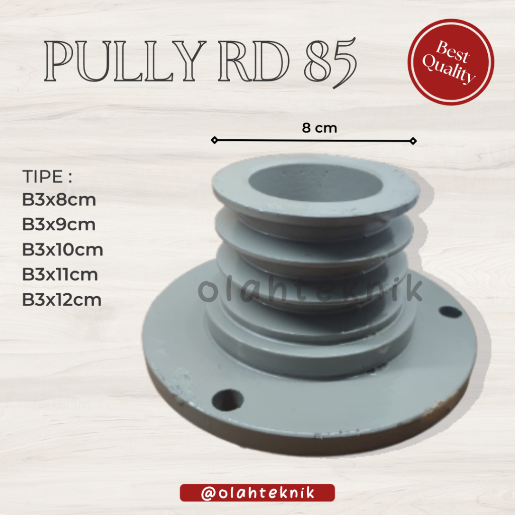 PULLY RD 85 3Jalur / B3 x 8cm/9cm/10cm/11cm/12cm | SPAREPART MESIN KUBOTA