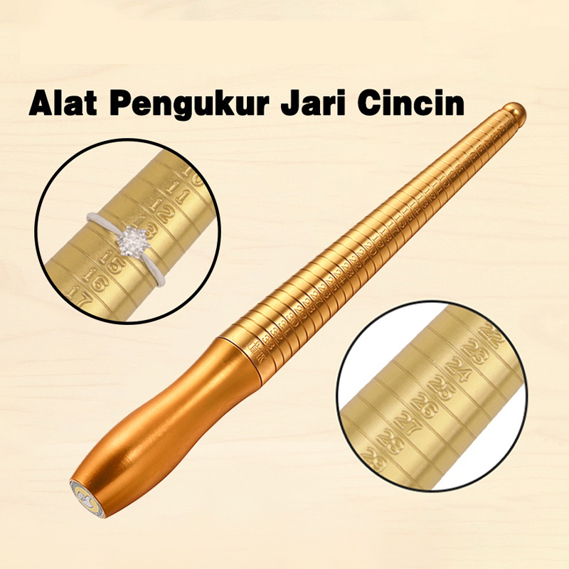 

Perhiasan Ukuran Jari Tongkat Pengukur Jari Logam Pengukur Cincin/Jewelry Finger Measuring Stick