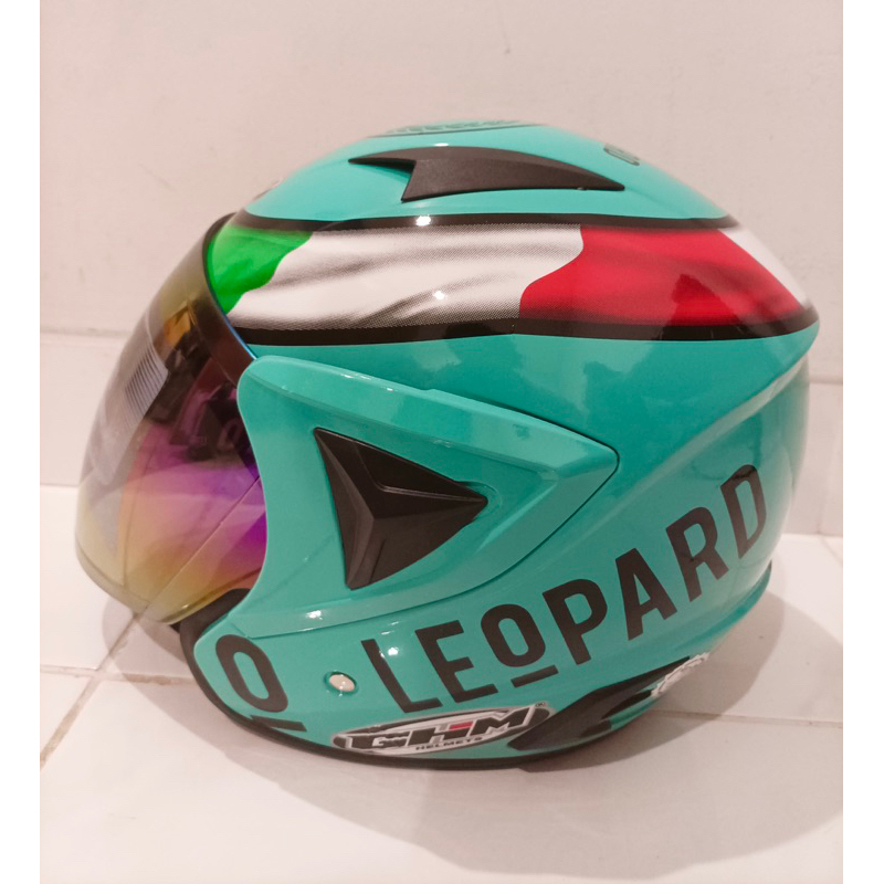 Helm Dewasa Vista GHM Leopard Kaca Pelangi SNI Terlaris Termurah