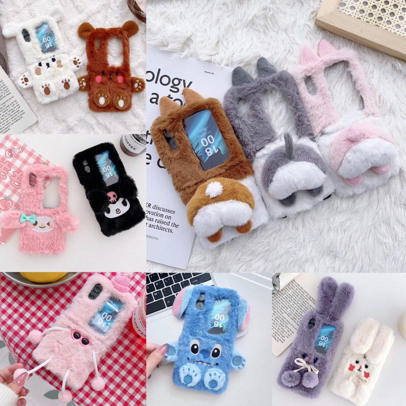 Casing Oppo Find N2 Flip Furry Case TPU [Casing Bulu Bulu Furr Halus]