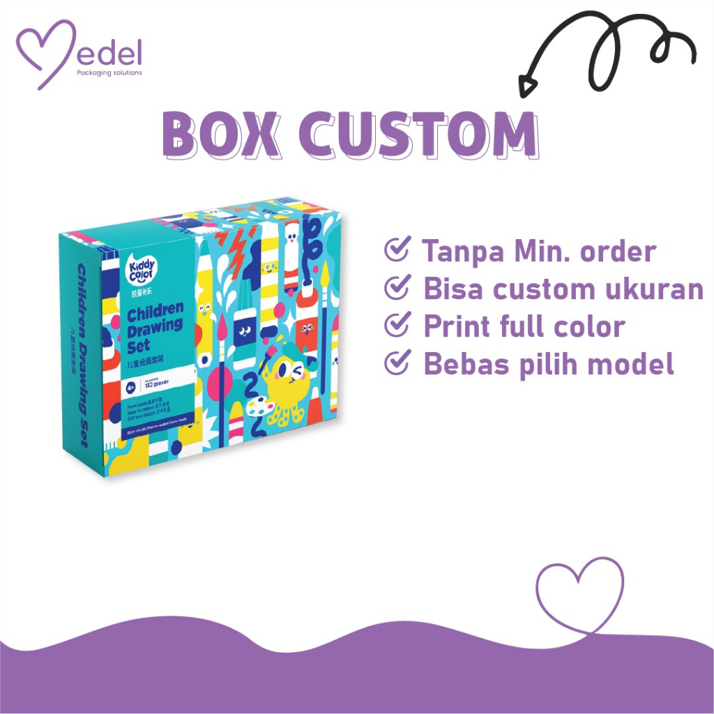 Box Kardus Kotak ( 16x14x5 cm ) Custom Packaging Cetak Gambar Logo