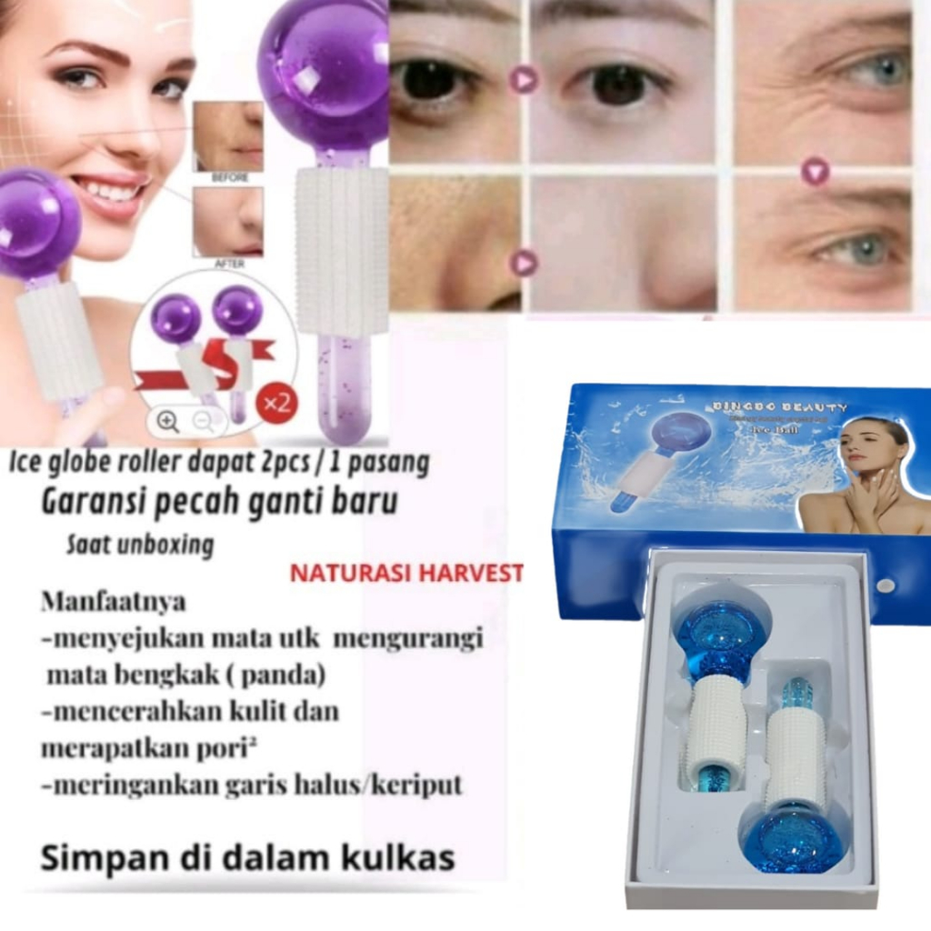 Ice Globes Roller  Glitter  Beauty Crystal Ball  Alat Pencerah Wajah dan merapatkan pori-pori wajah