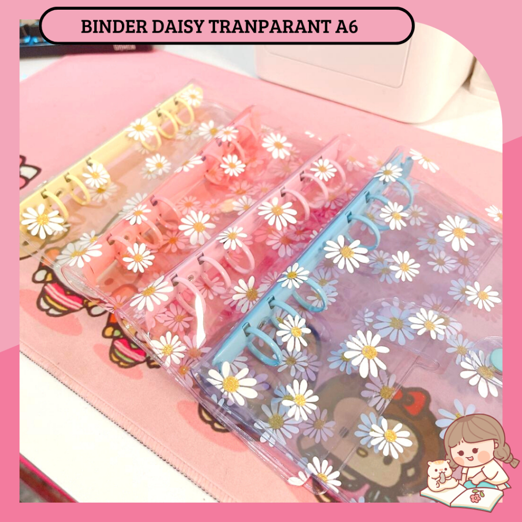 

BINDER DAISY WARNA UK A6 TRANSPARANT FULL WARNA BINDER JURNAL