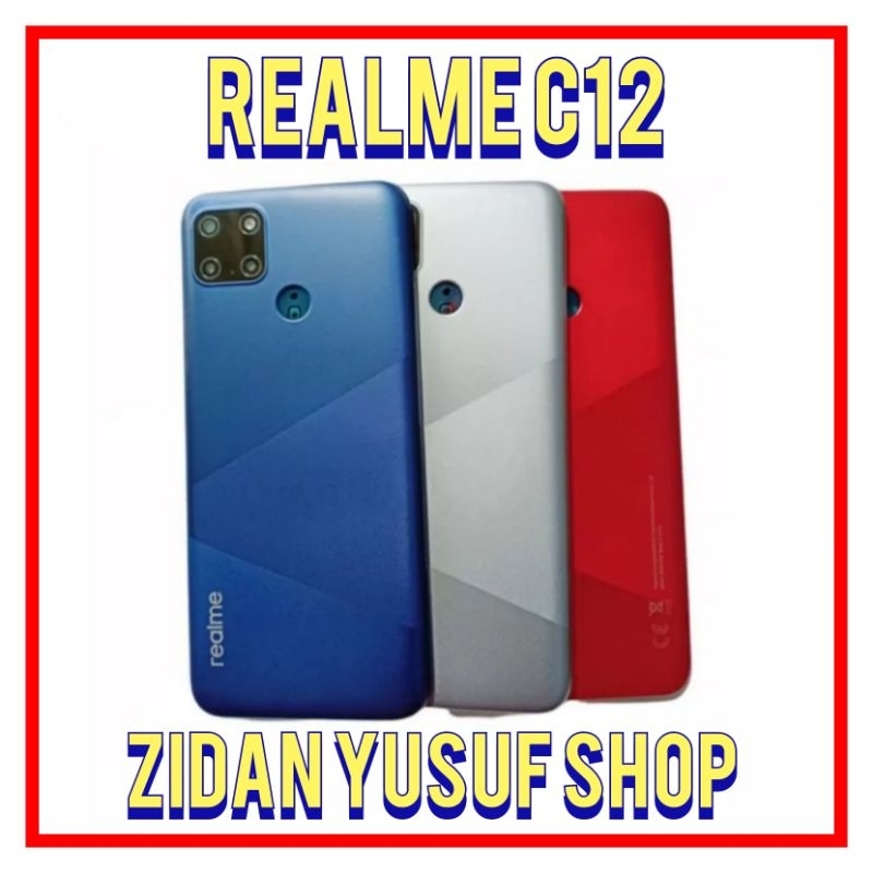 BACKDOOR BACK COVER CASING TUTUP BELAKANG REALME C12 ORIGINAL