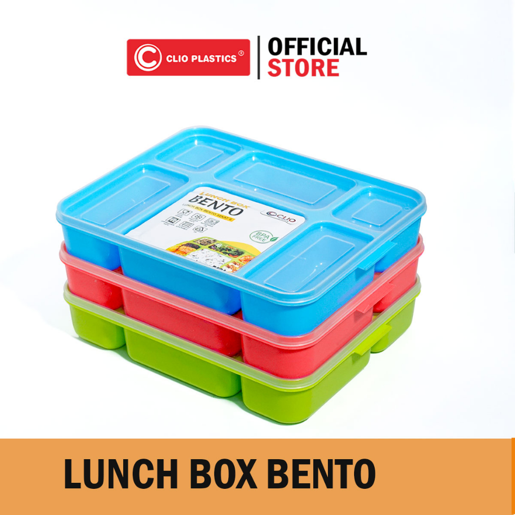 1 DUS Bento Sekat 6 Clio / Lunch Box Anak Sekat 6