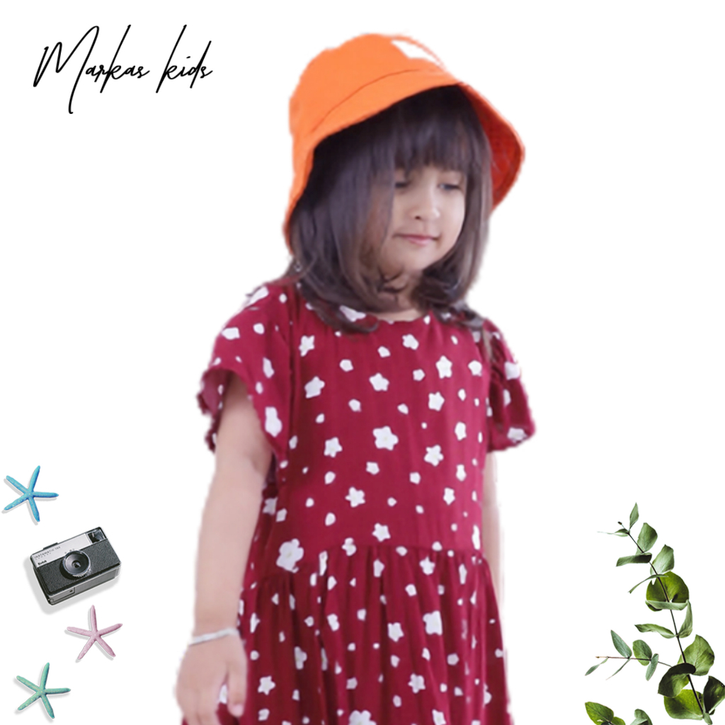 MARKASKIDS dress anak katun kekinian dress baju dress setelan baru