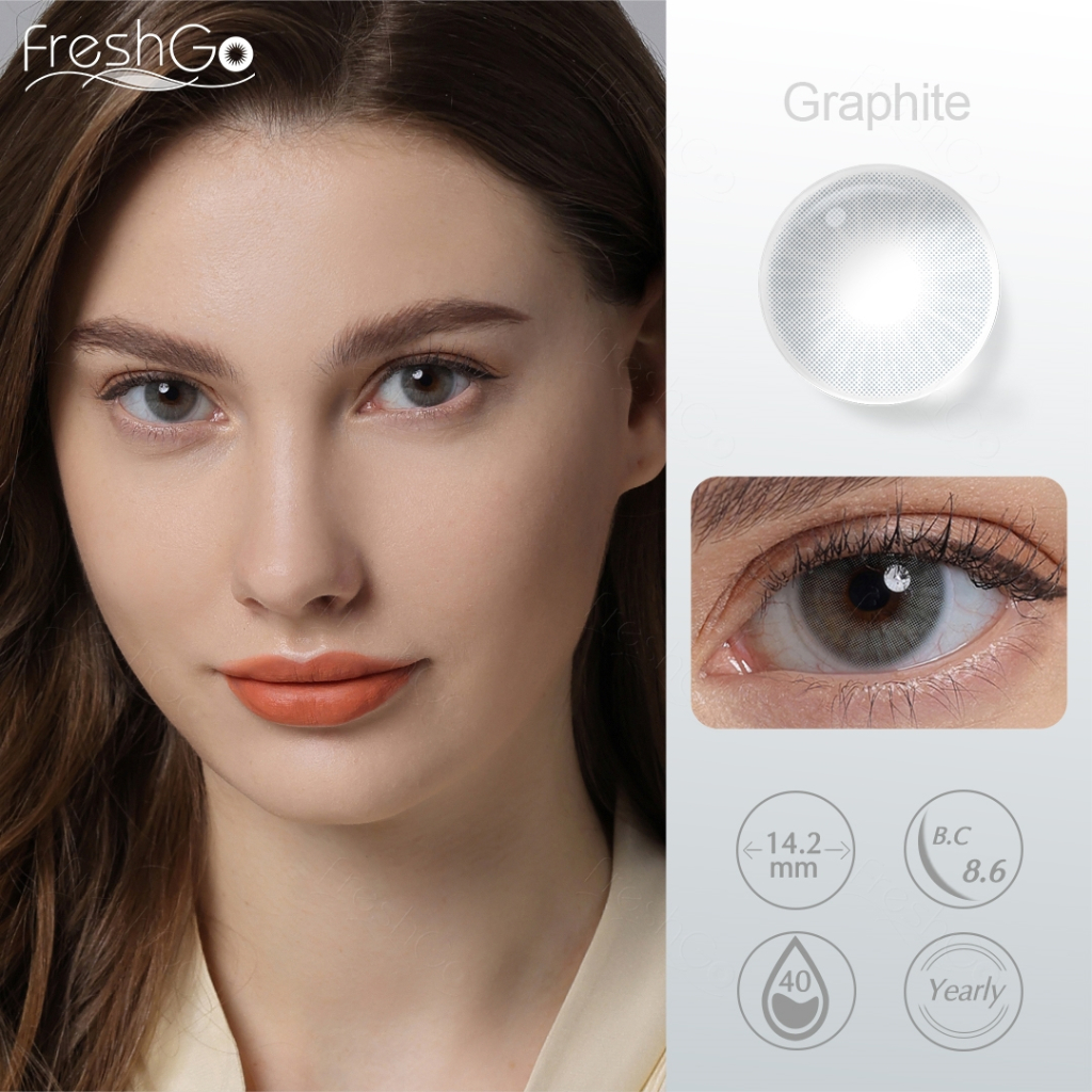 [✅COD] Softlens Minus (-1.00 s/d -8.00) Softlens Normal, Soflen Gray Soflen Minus Diameter 14.2MM Icy Gray/Graphite/Ochre/Amber