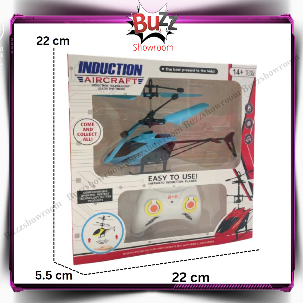 RC Helicopter Remote Control Intelligent Mainan Anak Remot Kontrol 17cm