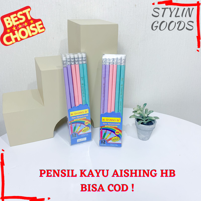 

READY PENSIL KAYU AISHING HB 3 WARNA TERBARU UNIK TERMURAH READY COD