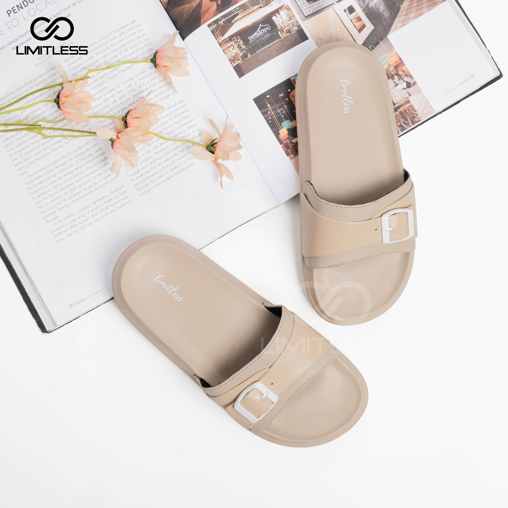 Sandal Rumah Wanita Selop 2023 RUBY Sendal Slop Cewek Premium Nyaman Sandal Wanita Selop Sol Tinggi 4 Cm Casual