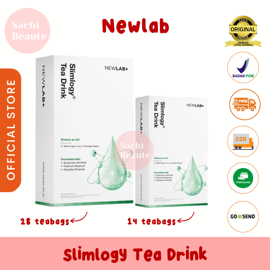 TEH DIET DETOKS | Beaudelab Slimming &amp; Detox Green Tea | Suplemen pelangsing herbal | Makanan diet NewLab New Lab