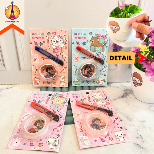 

Paket Double Tape Solatip Dinding 10mm dan Cutter Motif Hewan Pastel Lucu Best Gift Stationery For School Alat Tulis Kantor Sekolah Ready Grosir Kado Ulang Tahun READY COD