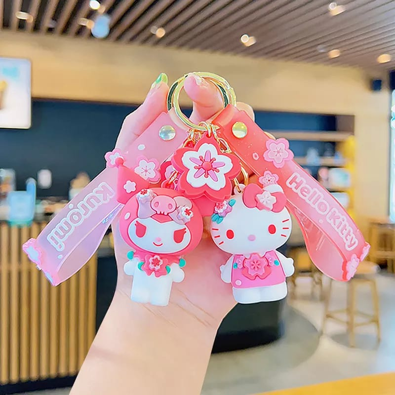 GANTUNGAN KUNCI HELLO KITTY GANCI KEY KARAKTER KARTUN KUROMI LUCU GANTUNGAN KUNCI BONEKA SOUVENIR HADIAH KOLEKSI