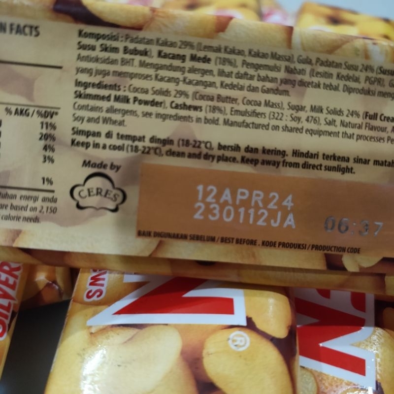 

Silver Queen cashew 58 gr