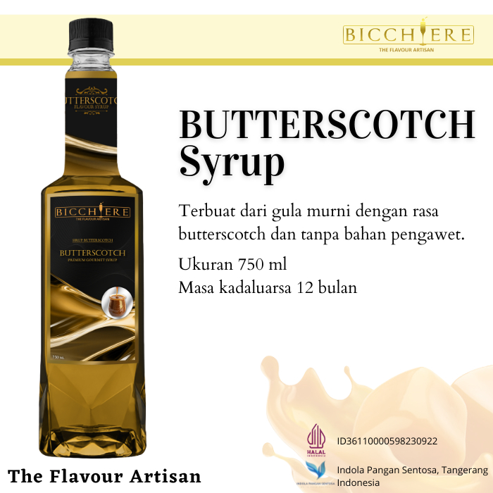 

Syrup Butterscotch Bicchiere 750 ml - Sirup Rasa Butterscotch Premium