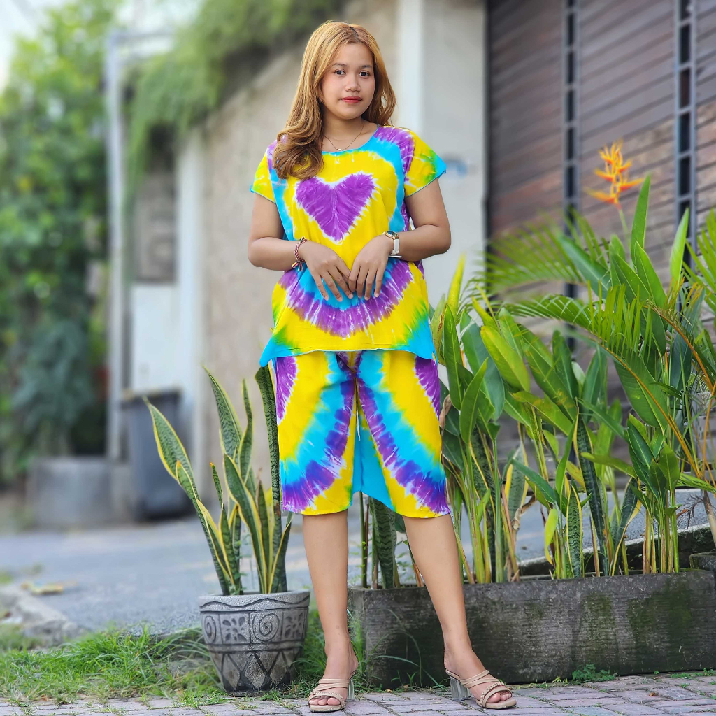 Babydoll Setelan Pendek Neci Pelangi Bali