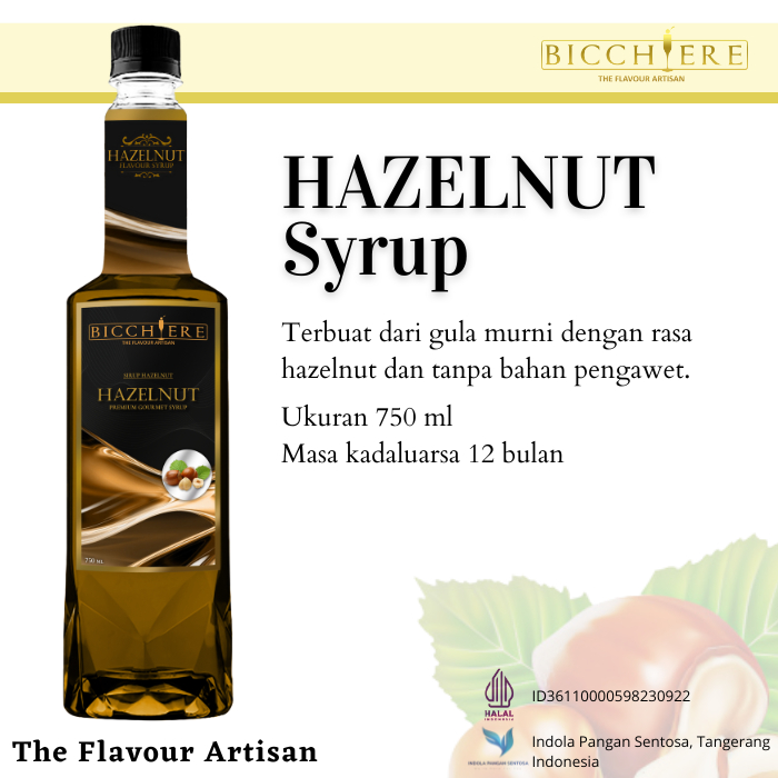 

Syrup Hazelnut Bicchiere 750 ml - Sirup Rasa Hazelnut Premium