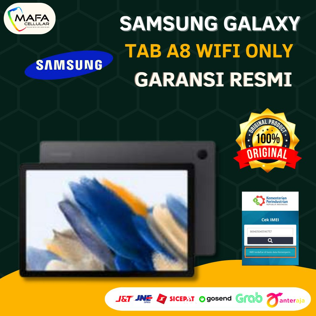 Samsung Galaxy Tab A8 Wifi Only [3/32GB] Tablet Android Garansi Resmi SEIN 1 Tahun