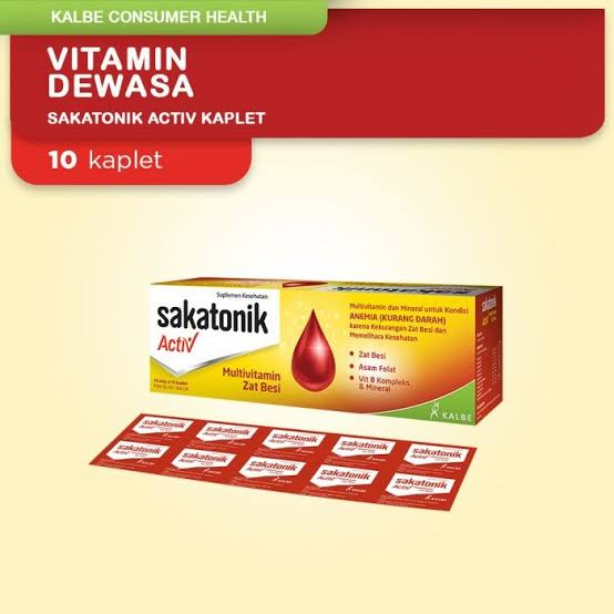 Sakatonik Activ kaplet Multivitamin Dan Mineral Strip