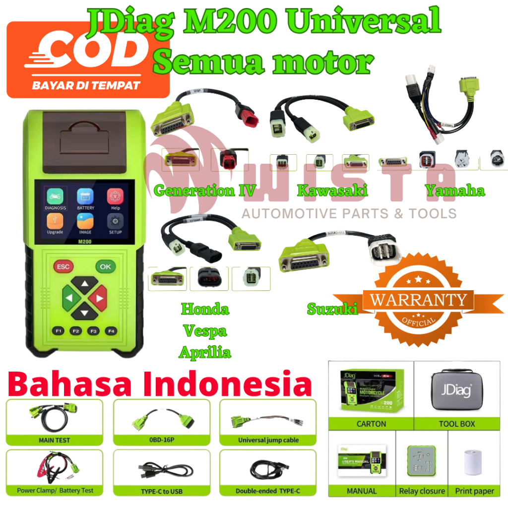 JDIAG M200 UNIVERSAL SEMUA MOTOR + VARIO 160