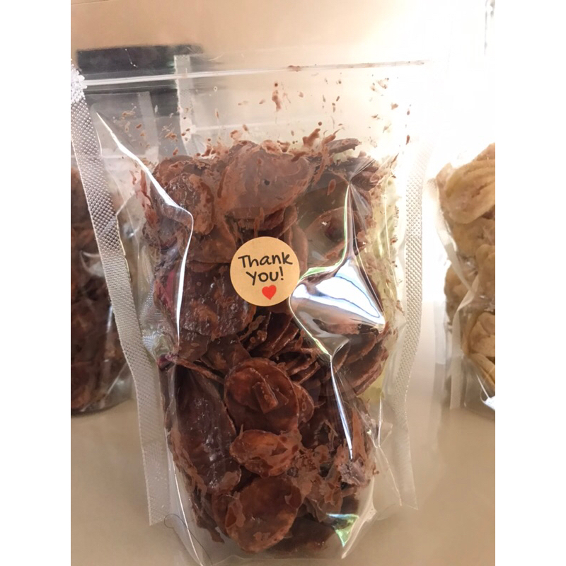 

keripik pisang coklat lumer renyah kriuk banana chips lumer