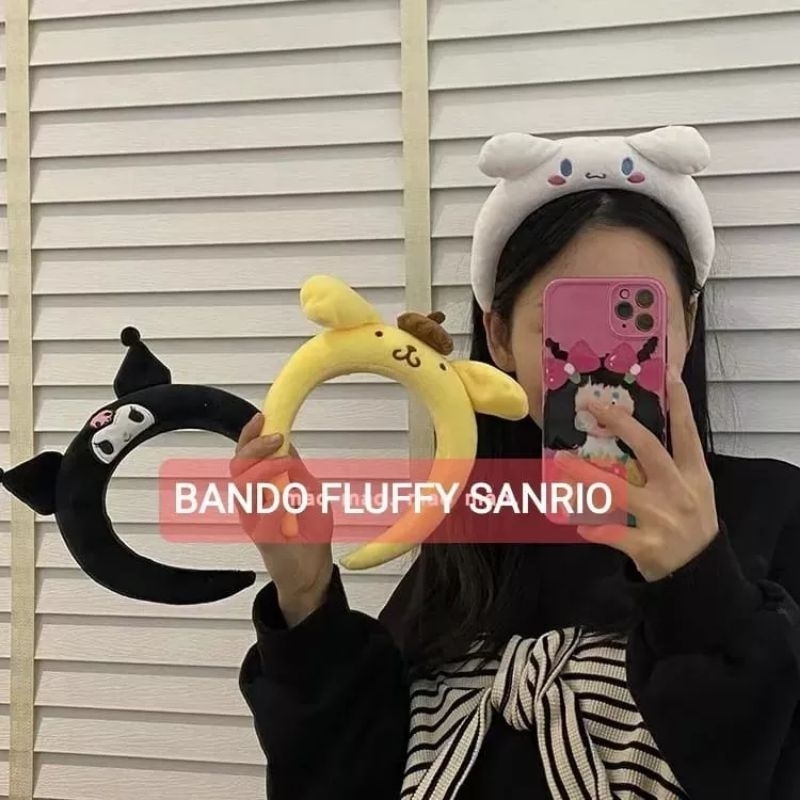 BANDO SANRIO BANDO FLUFFY SANRIO HEADBAND BANDANA SANRIO KUROMI CINNAMONRROLL