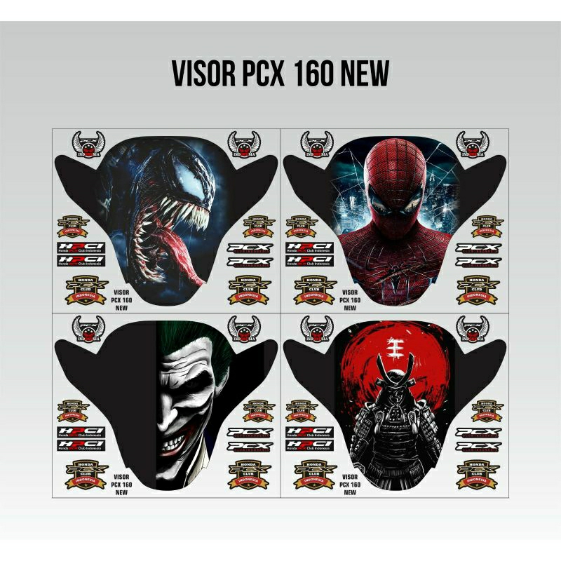 DECAL VISOR HONDA PCX 160 NEW / STIKER VISOR PCX 160 / STICKER  WINDSHELD PCX 160