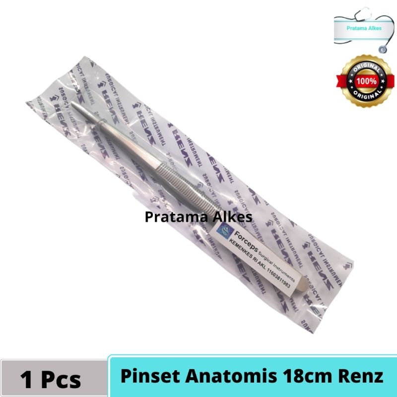 Pinset Anatomis / Sirugis Renz 18cm / Pincet anatomis renz 18 cm