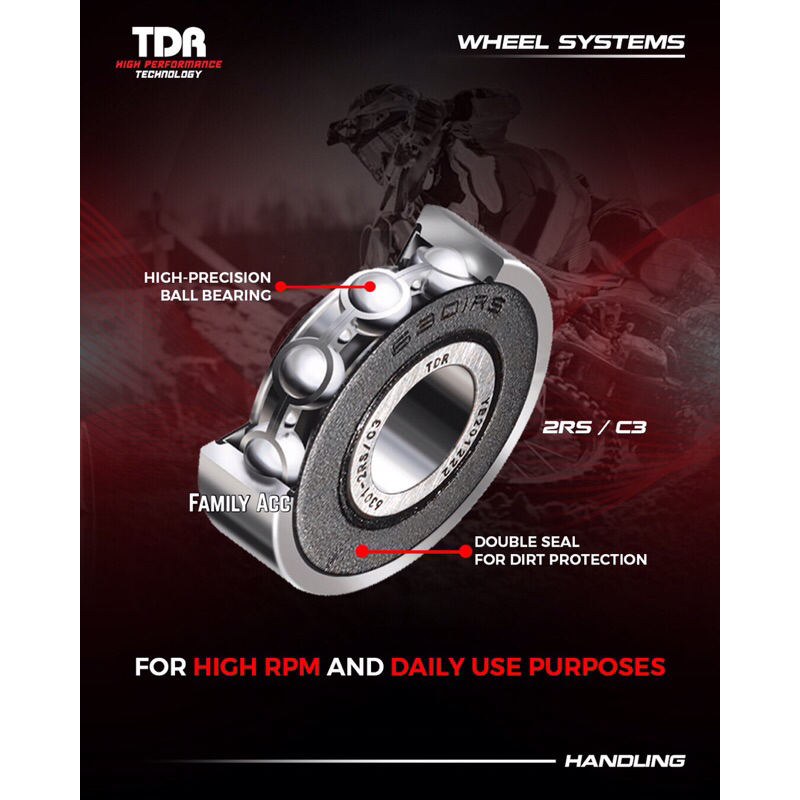 BEARING LAHER TDR RACING ORIGINAL 6300 2RS | 6301 2RS | 6203 2RS | 6201 2RS | 6202 2RS | 6004 2RS | 6302 2RS