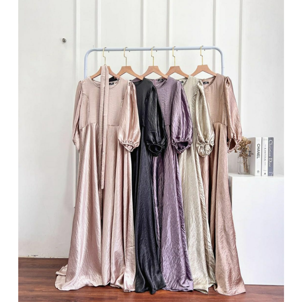 UNAYA DRESS BAHAN SANTORINI SILK (READY STOCK), DRESS KONDANGAN, DRESS MEWAH, PREMIUM DRESS, DRESS WANITA, DRESS TERBARU 2022, DRESS MURAH, DRESS WANITA TERBARU 2023