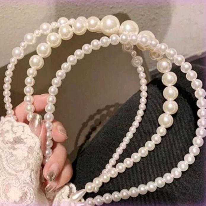 BANDO MUTIARA KOREA MUTIARA SATUAN BANDO KOREA MUTIARA PEARL BANDANA