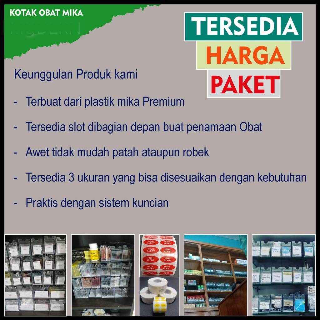 kotak obat mika apotek besar ukuran 23 x 8 x 7 kotak obat plastik