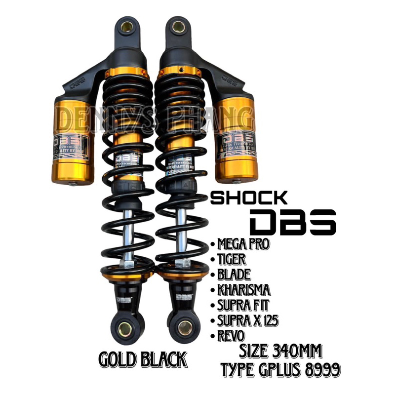 SHOCKBREAKER TABUNG ATAS DBS ORIGINAL UKURAN 340 MM MOTOR BEBEK MODEL GOG SERIE MEGAPRO - TIGER - RX KING - SUPRA - REVO - BLADE - KARISMA