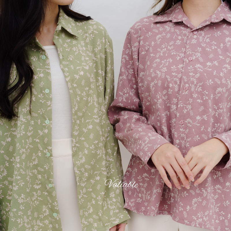 (M-XXL) Esmee Floral Pattern Shirt Valiable