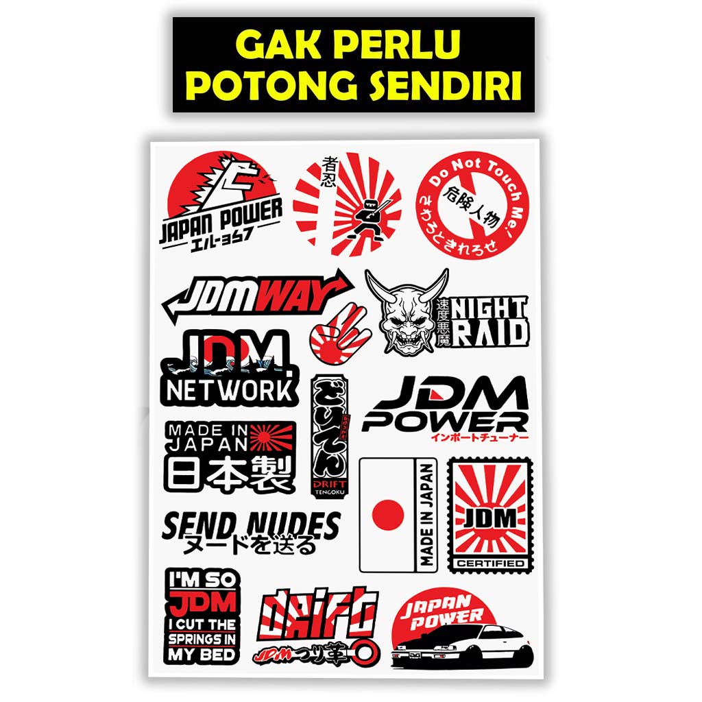 Stiker Mobil, Stiker JDM, Sticker JDM, Stiker Mobil JDM, Japanese Domestic Market, JDM01