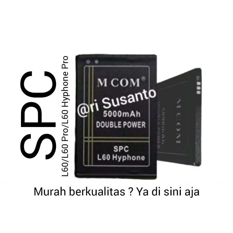 Baterai MCOM for SPC L60/SPC L60 Pro/L60 Hyphone Pro 4G Lte Double Power 5000mAh batere batre batrai