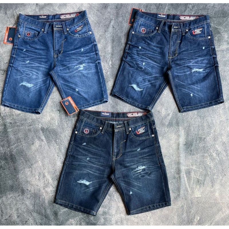 TERBARU celana pendek sobek jeans kwalitas premium terlaris original VELOCUST