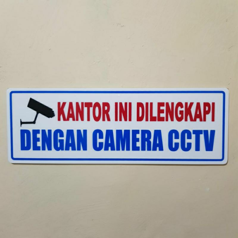 

Akrilik sign label peringatan KANTOR INI DILENGKAPI DENGAN CAMERA CCTV 29×10cm