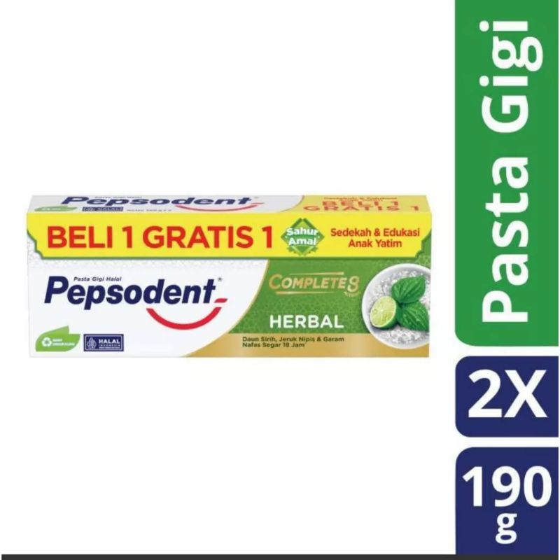 Pepsodent Herbal 190g × 2 pcs