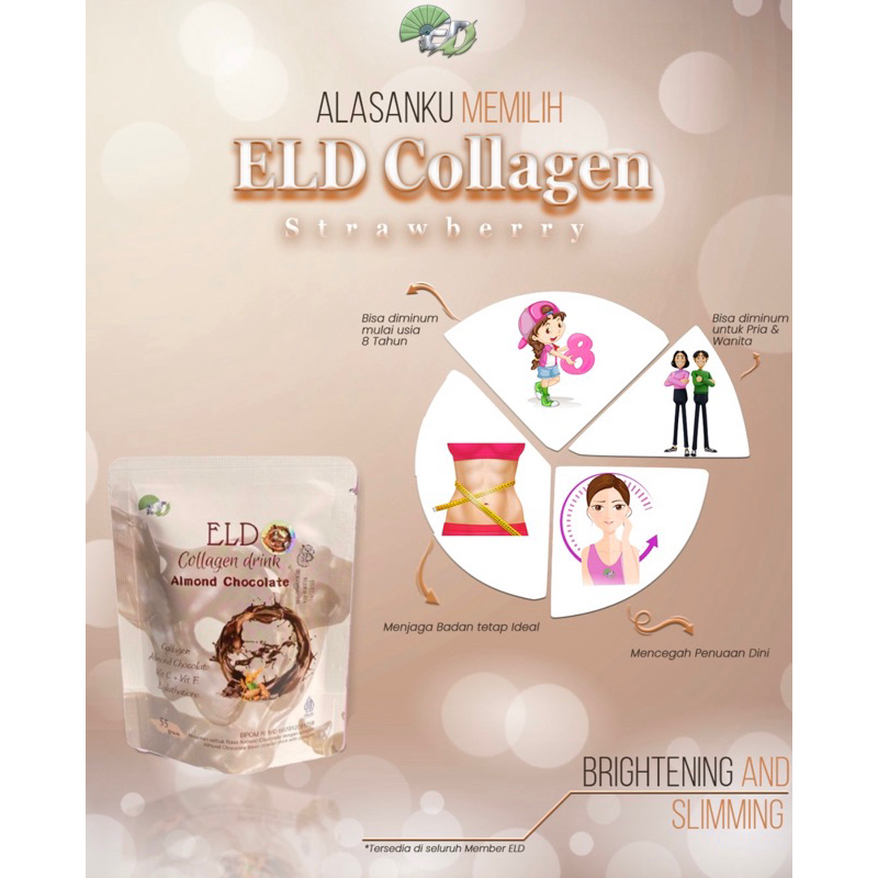 ELD COLLAGEN COKLAT ALMOND || LGLUTHATIONE || VITAMIN E ||ANTI OKIDAN ||MENAIKAN BERAT BADAN