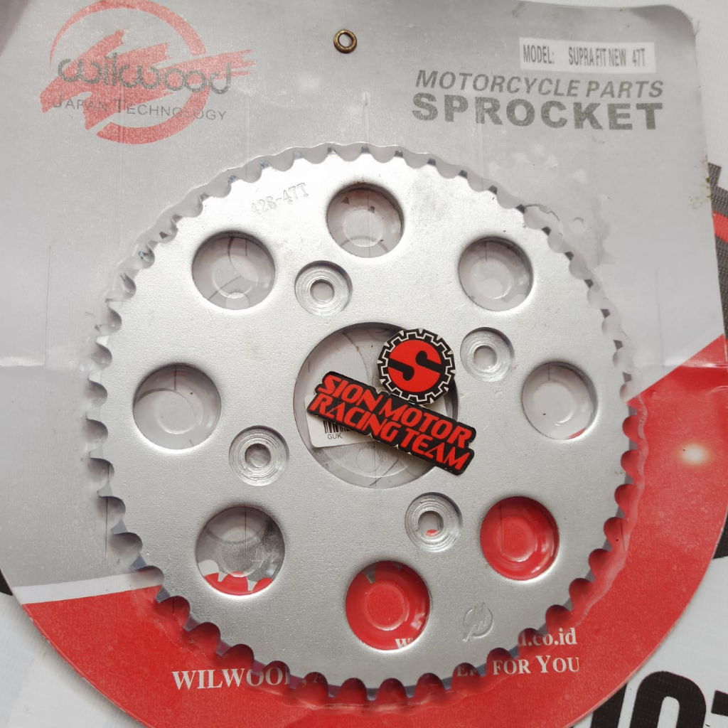 Gir Gear Belakang 428 - 47T Honda Supra Fit New / Karisma / Supra X 125 / Wave 125 / Blade Wilwood