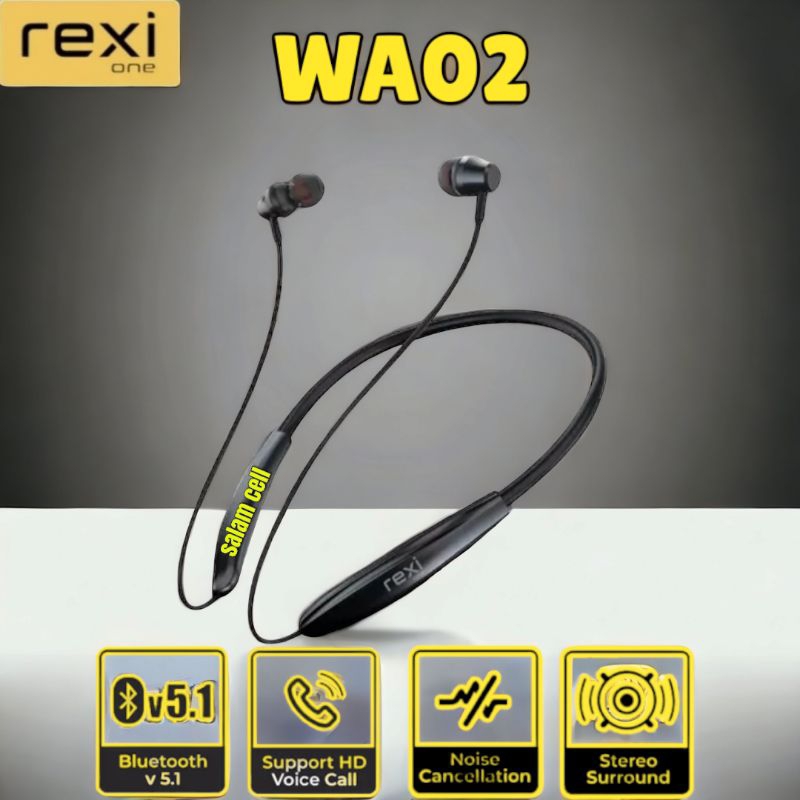 Headset Bluetooth REXI WA02 Original Garansi Resmi