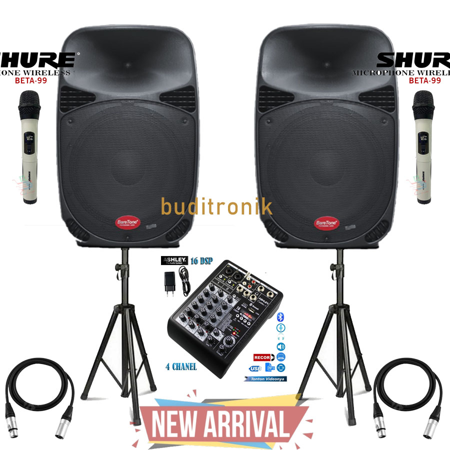 Paket Speaker Active Baretone 15Mb / Aktif Baretone 15 Inch Tws BT Usb