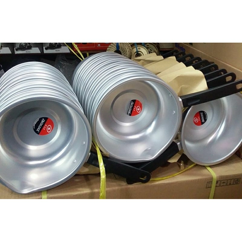 panci aluminium gagang plastik. panci rebus dua ukuran 16/18 cm/ panci  tangkai serbaguna merk jawa