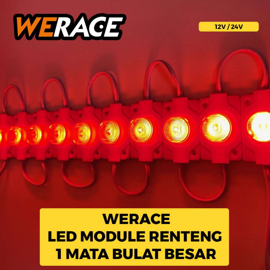 [WERACE] LAMPU LED MODUL / RENTENG 1 MATA BULAT BESAR 12V DAN 24V/HARGA PERBIJI/SATUAN